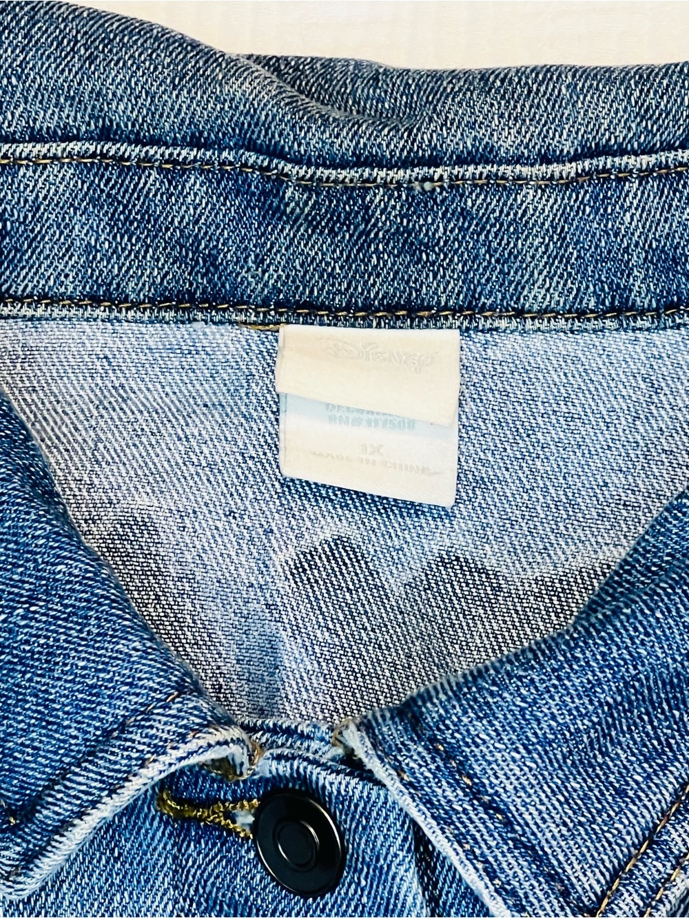 Disney Blue Denim Jacket with Mickey Mouse Patch - Picture 15 of 16